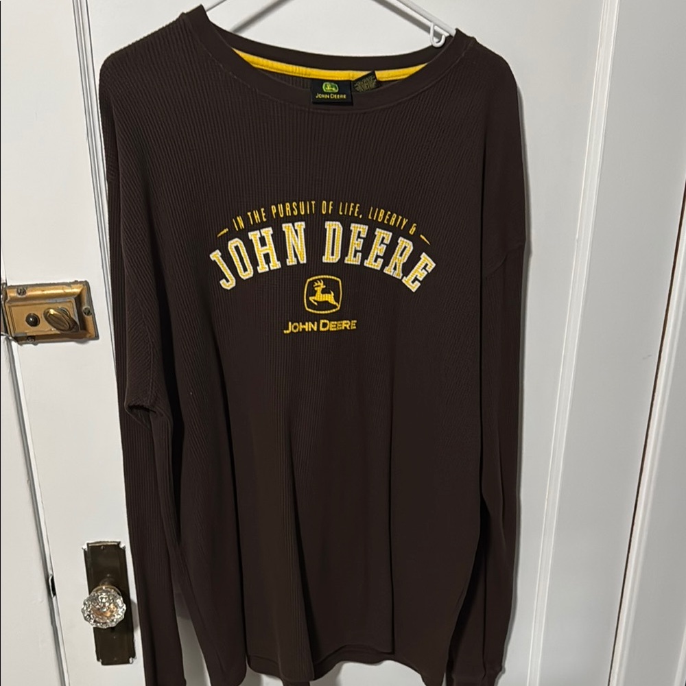 John Deere Brown Long Sleeve Shirt